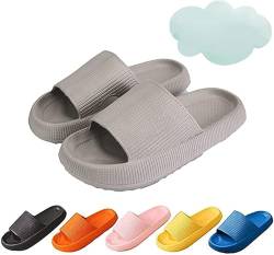 WIWIDANG Orthoslipper Original, Orthoslipper-Das Original Für Maximalen Komfort Unisex Wolken Hausschuhe Badeschlappen (Gray, Erwachsene, Damen, 42, Numerisch (von/bis), EU Schuhgrößensystem, 43, M) von WIWIDANG