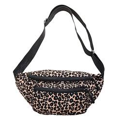 WMFASBAG Klassische große Kapazität Brust Taille Taschen Mode Frauen Casual Leopardenmuster Große Hüfttasche Brusttasche von WMFASBAG