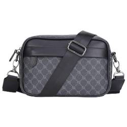 WMFASBAG WMFA BAG Leder-Herren-Umhängetasche, klein, quadratisch, lässig, Business-Männer, Schulter-Crossbody-Tasche, kariert, Designer für Reisen, Arbeit von WMFASBAG