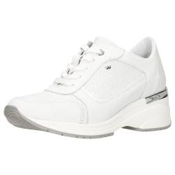 WOJAS - Weiße Damensneaker mit Plateausohle I Weiß Damen Sneaker I Sneakers Sommerschuhe I Plateau Schuhe I Bequeme Damensneakerschuhe I 46115-79, Gr. 37 von WOJAS