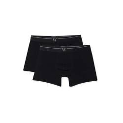 WOODY Herren Boxershorts 2er-Pack - L, Schwarz - Baumwolle, Unterhosen mit Elastischem Bund von WOODY