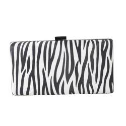 WOONEKY 1 X Dinner Tasche Schwarz Weiße Handtasche Aufbewahrungstasche Zebra Abendhandtaschen Weiße Handtasche Schultertasche Für Damen Lässige Handtasche Geldbörsen Für Damen von WOONEKY