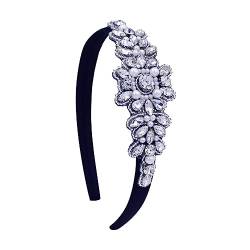 WOONEKY Stirnband mädchen stirnbänder verzierte Kopfbedeckung Damenkopfschmuck Haar Strass Haarband hair- Haargummi schicker Haarschmuck Gesichtswasch-Haarbänder Strasssteine Black von WOONEKY