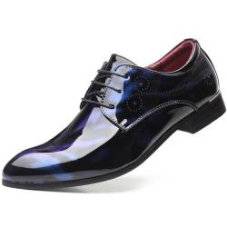 Anzugschuhe Herren Oxford Derby Schuhe Klassischer Männer Businessschuhe Schnürhalbschuhe Herren Lederschuhe Hochzeitsschuhe Lackschuhe für Formale Anlässe (Anzu-32, 40EU) von WOWEI