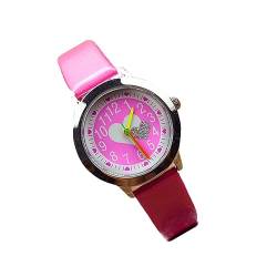 WRITWAA 1Stk Kinderuhr Smartwatch für kleine Mädchen Junge Uhren Vintage-Uhr Jungs Uhren Banduhr für Kinder lernuhr kinder kinderlernuhr Kinder schauen zu kinder armbanduhr Kunstleder Rosy von WRITWAA