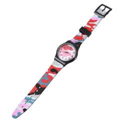 WRITWAA 1stk Cartoon-camouflage-uhr Camouflage-uhr Für Jungen Uhren Für Kinder Süße Uhr Für Kinder Jungs Uhren Kinder Schauen Mädchen An Neujahr Kinderuhr Süße Kinderuhr Pvc Rot von WRITWAA