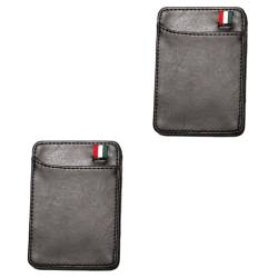 WRITWAA 2 STK Autohalter für Männer scheckkarten-etui kreditkartenhalter Wallets id Card Holders id Holder magische Geldbörse portmonee Herren Männer Paket Brieftasche für Autopakete Black von WRITWAA