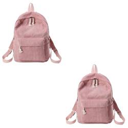 WRITWAA 2St Mädchenrucksack schultüte Schulranzen schul Tasche School Backpack Book Wallet Freizeit Damenrucksack Damen Handtasche Geldbörse Damen Campus-Tasche modische Umhängetasche Rosa von WRITWAA