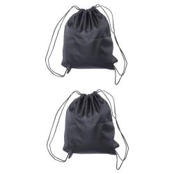 WRITWAA 2st Reisetasche Aus Oxford-Stoff Rucksack Zur Aufbewahrung Im Freien Sporttasche Mit Kordelzug Aufbewahrungstasche Black von WRITWAA