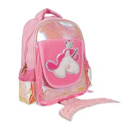 WRITWAA 3 STK Meerjungfrau Rucksack Kindergarten Umhängetasche Schultertasche Rucksäcke für Mädchen Reisetasche Büchertasche schultüte Rucksack für Mädchen Einhorn-Umhängetasche Nylon Rosa von WRITWAA