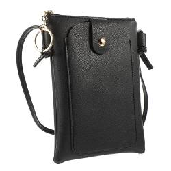 WRITWAA Handytasche schultertasche schultasche umhängetasche handy tasche Tragetasche zum Umhängen kleine Umhängetaschen Umhängetasche für Mädchen Umhängetasche für Frauen PU-Leder Black von WRITWAA