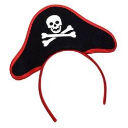 WRITWAA Piraten-stirnband Karnevalshaarband Neuartiges Stirnband Halloween-kopfschmuck Cosplay-zubehör Party Verkleiden Sich Haarreifen Cosplay-haarreifen Haarschmuck-requisite Stoff Black von WRITWAA