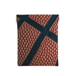 WSHFFILO Basketball-Sport-Münztasche, bedrucktes Leder, Münzfach, weiß, Einheitsgröße, Klassisch von WSHFFILO