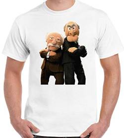 The Muppets Grumpy Old Men Mens Funny T-Shirt Retro Man Statler and Waldorf M Black von WSVSW