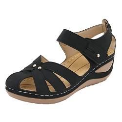 WUANDIXFA Sandalen FüR Damen Geschlossene Zehenpartie Keilsandalen FüR Damen Sommer Damen Wanderschuhe Leichte Outdoor Schuhe von WUANDIXFA