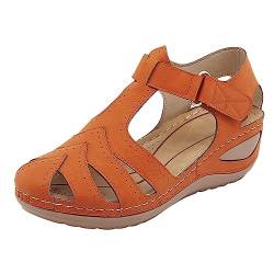 WUANDIXFA Sandalen FüR Damen Geschlossene Zehenpartie Keilsandalen FüR Damen Sommer Sandalen FüR Damen Leichte Plateauschuhe von WUANDIXFA