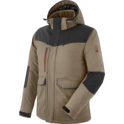 WÜRTH MODYF Winterjacke für Herren Softshelljacke Winter Stretch X in Beige – extra warme Jacke für die kalten Tage - wasserabweisend und winddicht - in der Größe 5XL von WÜRTH MODYF