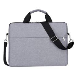 WUTIANBAO Laptoptasche Laptop Bag 13"/14"/15,6" Stoßfeste, Leichte Umhängetasche, Notebook-Tasche Und Laptop-Hülle Laptop Tasche(Gray,14") von WUTIANBAO