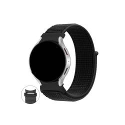 Lückenloses Nylonband for Samsung Galaxy Watch 6 4 Classic 5 Pro 44 mm 40 mm 47 mm 43 mm 20 mm Sport-Loop-Armband Galaxy Watch 6 Strap(Black,For Watch 6 Classic 43mm 47mm) von WUURAA