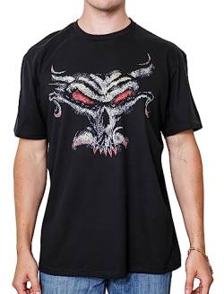 WWE Brock Lesnar Beast Incarnate Skull Wrestling Adult T-Shirt, Schwarz, Mittel von WWE