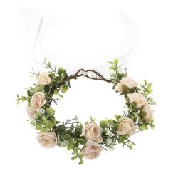 Elegantes Blumen-Haarband Rosenkranz Stirnbänder Karneval Party Kopfschmuck Haarschmuck Strand Hochzeit Zeremonie Hairhoop von WWHJR