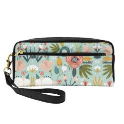 Kleine Kosmetiktasche mit Blumen, tragbar, niedlich, Reise-Make-up-Tasche für Damen, Make-up-Pinsel-Organizer-Tasche, Schwarz , Einheitsgröße, Kosmetiktasche von WYCZHY