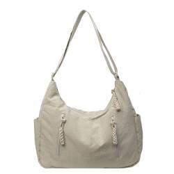 WYLZLKX Leichte Umhängetasche mit mehreren Taschen, Nylon-Schultertaschen für Damen und Herren, Beige von WYLZLKX