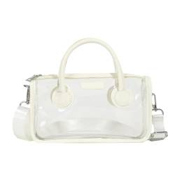 WYLZLKX Transparente PVC-Handtasche, praktische und modische Umhängetasche, transparente Umhängetasche, Handtaschen für den täglichen Gebrauch, Weiß von WYLZLKX