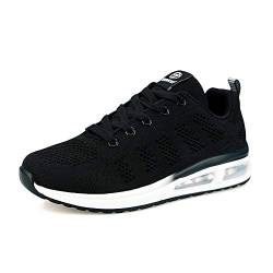 WYSBAOSHU Damen Sneakers Atmungsaktive Laufschuhe Gittergewebe Turnschuhe Fitness Gym Walkingschuhe（36EU/Etikettengröße 36,Schwarz von WYSBAOSHU