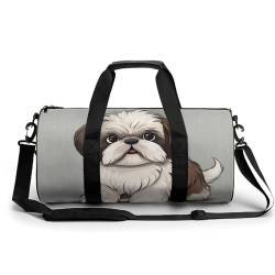 Reisetasche mit Shih Tzu-Hunde-Aufdruck, Sporttasche, Turnbeutel mit Schuhfach, Shih Tzu Hund, 45 cm/22,9 cm/22,9 cm/22,9 cm/22,9 cm, Shih Tzu Hund, 17.7in/9in/9in von WYUSPGK