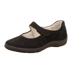 Waldläufer Damen Henni Ballerinas, Schwarz, 38 EU Large von Waldläufer