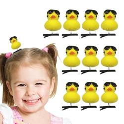 Walopola Enten-Haarspangen | Gelbe Ente Plüsch Haarspangen - Haarnadel Cartoon Haarschmuck, gelbe Entchen Haarspange für Kinder, Frauen von Walopola