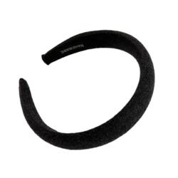 Damen Haarbänder,Rutschfestes Stirnband,Haarreif Haarreifen Stirnbänder Haarband Vintage Breite Stirnband,Haar Accessoire Haarschmuck für Mädchen und Frauen für den Täglichen Gebrauch,Schwarz von Wambere