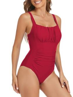 Wantonfy Badeanzug Damen Bademode Einteilige Schwimmanzug Push Up Bauchweg für Damen Strandmode Sommer von Wantonfy