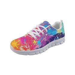 Wanyint Custom Tennis Sneakers Running for Walking Training, Regenbogenfarben., 42 EU von Wanyint