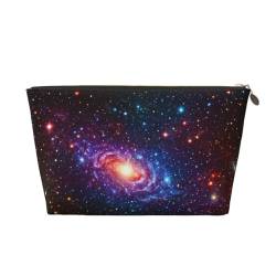 Spinning Stars Muster Damen Kosmetiktasche Leder Handtasche Tragbare Große Kapazität Reißverschluss Reisetasche Aufbewahrungstasche, Gold, Einheitsgröße, gold, Einheitsgröße von WapNo