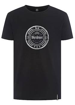 Warsteiner T-Shirt schwarz mit Rundlogo-Design-L von Warsteiner