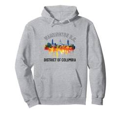 Sehenswürdigkeiten der Skyline von Washington DC auf dem Capitol Hill Pullover Hoodie von Washington DC Souvenir Clothing Apparel