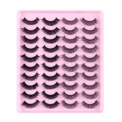 Watreketal Fake Lashes,Künstliche Wimpern Russian Lashes Natürliche Fake-Wimpern sehen aus wie Wimpernverlängerungen für Frauen und Mädchen von Watreketal