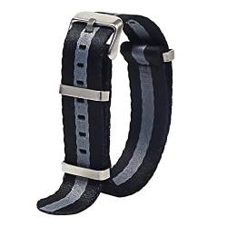 WchsTUmpxN Universal Strap, 20mm-22mm Männer Frauen Seidiges Nylon Geflochtenes Armband NATO Militär Schweiß Absort Uhrenarmband Ersatzuhrenzubehör(Type H46,22mm) von WchsTUmpxN