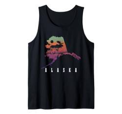 Alaska The Last Frontier State Map Elch Nature Souvenir Tank Top von We Love Alaska - The Last Frontier