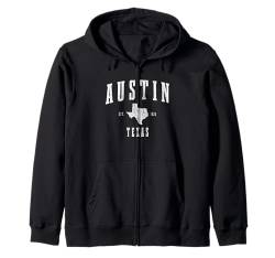 Austin Texas Pride State Map Sport-Souvenirs Kapuzenjacke von We Love Austin Texas