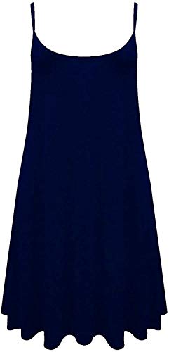 WearAll Damen Minikleid mit Trägern, Übergröße, bedruckt, ärmellos, Größe 42-54, marineblau, 50/52/Große Größen von WearAll