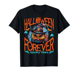 Halloween Kürbis Gruselige Vibes Eule Jackolantern Halloween T-Shirt von WearWitty Halloween Spooky Costume