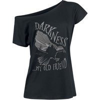 Wednesday - Gothic T-Shirt - Darkness... My Old Friend - S bis XXL - für Damen - Größe L - schwarz  - Lizenzierter Fanartikel von Wednesday