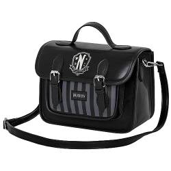 Wednesday Original-Satchel Rucksack-Schultertasche, Schwarz von KARACTERMANIA