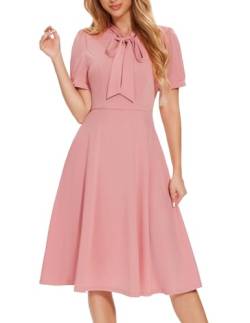 Wedtrend Elegant Cocktailkleid Damen V Ausschnitt Kleid Kurzärmeliges Freizeitkleid WTP30015 DustyRose M von Wedtrend