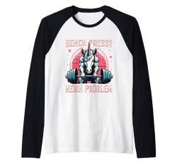 Gewichtheben Einhorn Lustig Fitness Gym Workout Damen Herren Raglan von Weightlifting Unicorn Apparel & Merch