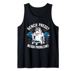 Gewichtheben Einhorn Lustig Fitness Gym Workout Damen Herren Tank Top von Weightlifting Unicorn Apparel & Merch