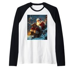 Weihnachtsmann Rentier Deko Frauen Männer Kinder Weihnachten Raglan von Weihnachten Damen Weihnachtsmann Outfit Herren